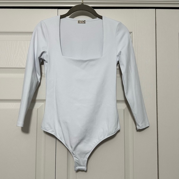 Free People Truth or Square Bodysuit in White Size Small VGUC - Picture 2 of 5